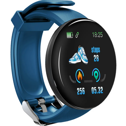 D18 Smartwatch – Heart Rate Monitor, Fitness Tracker & Digital Watch for Men & Women