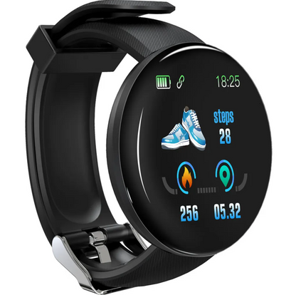 D18 Smartwatch – Heart Rate Monitor, Fitness Tracker & Digital Watch for Men & Women