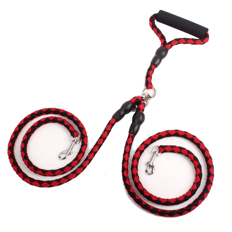 Double-Ended Dog Leash – Adjustable Dual-Traction Rope for Walking Two Dogs