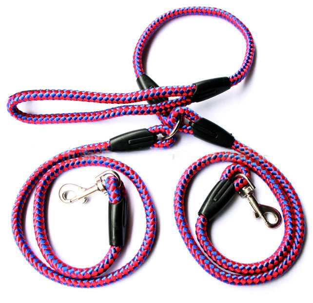 Double-Ended Dog Leash – Adjustable Dual-Traction Rope for Walking Two Dogs